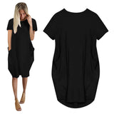 Women Casual Loose Cotton Dress