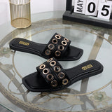 Women’s Fashion Slippers Summer Flat Square Sandals
