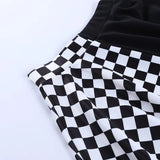 Women Colorblock Pleated Skirt