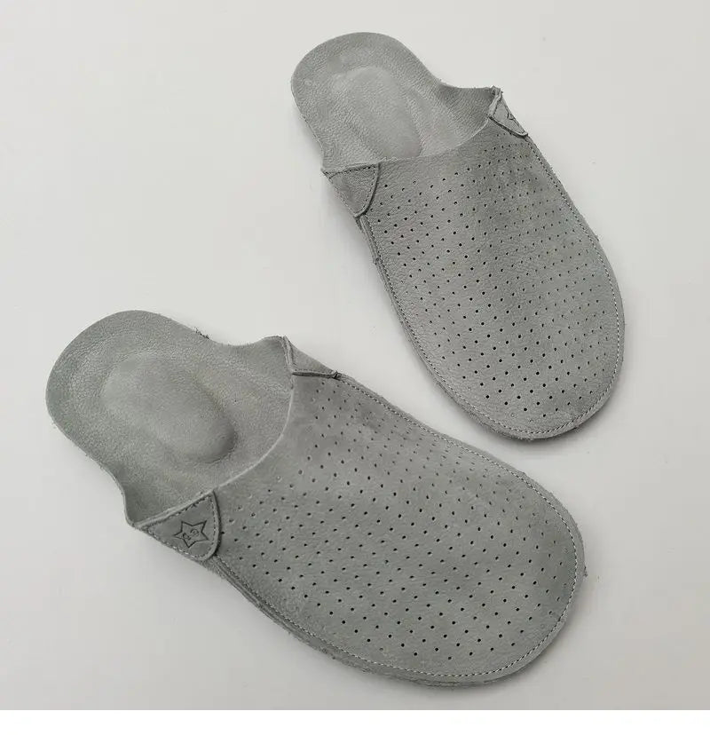 Men Retro Leather Mules