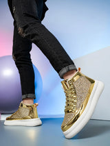 Pink Bling High Top Fashion Skate Shoes