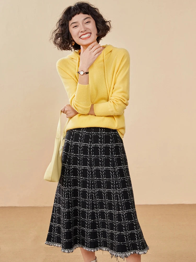 Women's 100% Cashmere Hooded Sweater