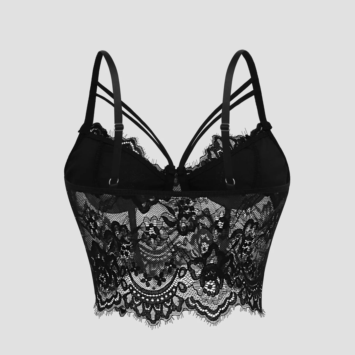 Black Lace Bustier Top