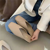Women Designer Mules Leather Sandals