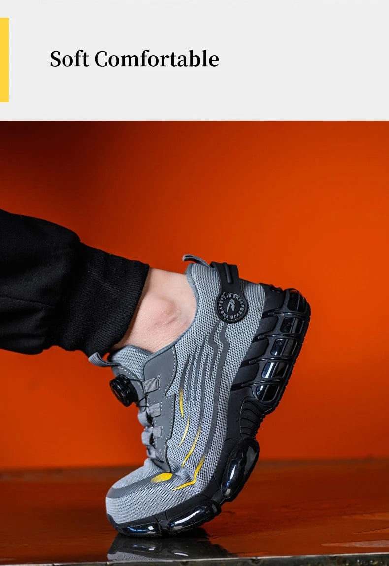 Women Safety Shoes Breathable Mesh Steel Toe Boots