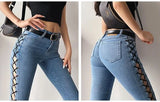 HippieFit™ – Slim Fit Denim Capris (Cropped, Pockets, Blue Basics)