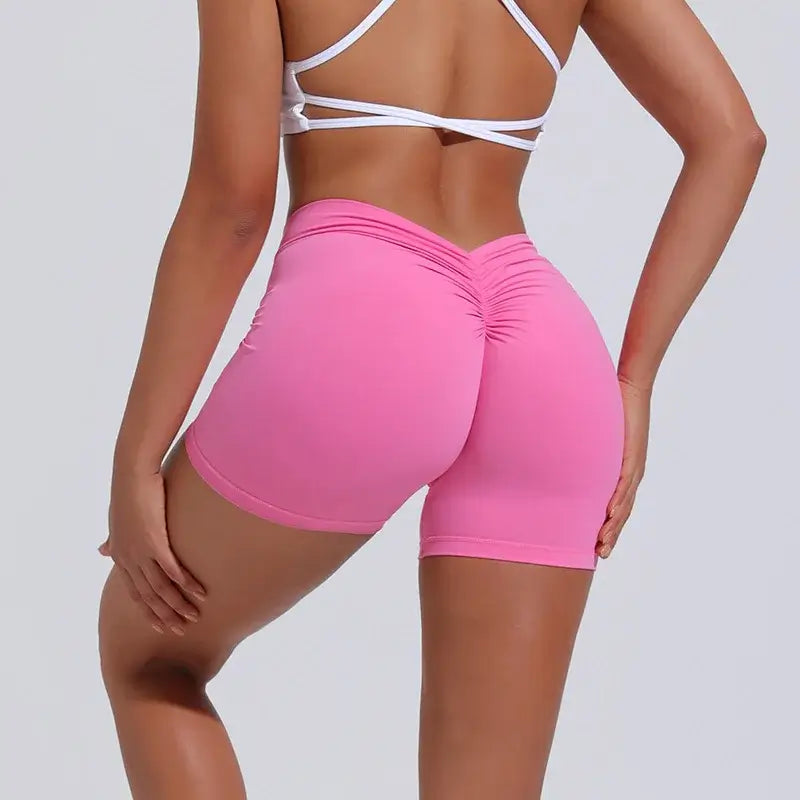 Women V Curve Push Up Yoga Shorts