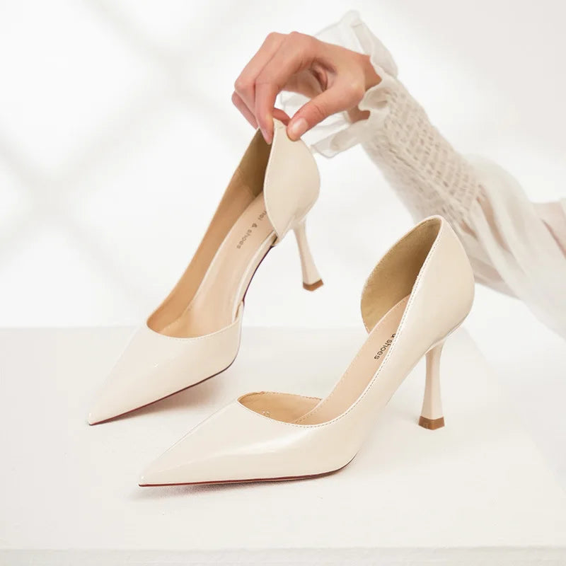 Fashion Women Pumps Patent Leather High Heels