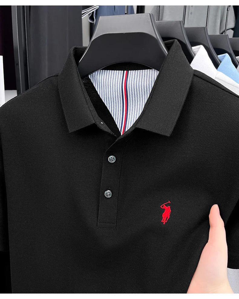 Men Cotton Embroidered Polo Shirt