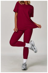 Loose Fit Yoga Tee - Breathable & Quick Dry