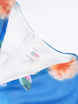 Women V-Neck Chiffon Print Dress