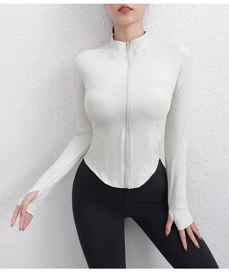 Women Textured Long Sleeve Running Jacket