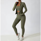 Women's Zip Long Sleeve Yoga Jacket – Slim Fit Gym Training Top