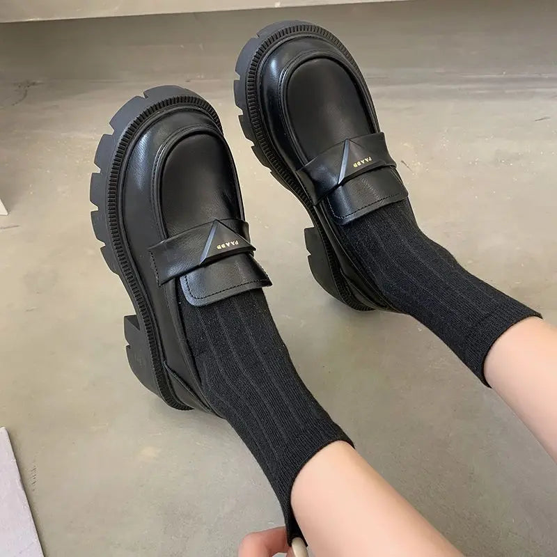 Women’s Office Black Loafers Low Heel Shoes