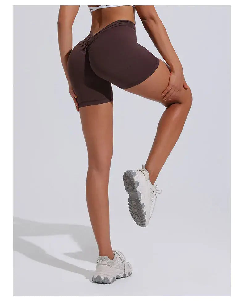 Women V Curve Push Up Yoga Shorts