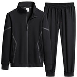 Men’s Plus Size Solid Tracksuit Set
