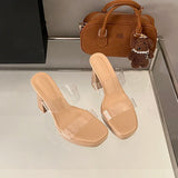 Clear Open Toe Platform Mules – Summer 2025