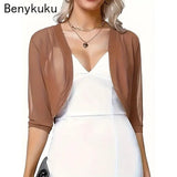 Vintage Mesh Bolero Shrug Cropped Jacket