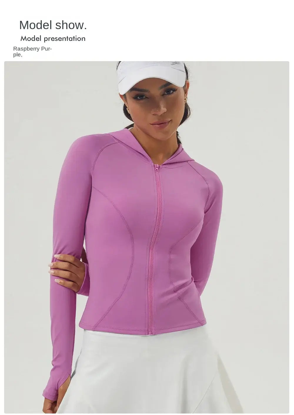 Women Slim Fit Hooded Fitness Jacket