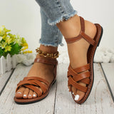 Women Flat Sandals Roman Strap Summer Shoes