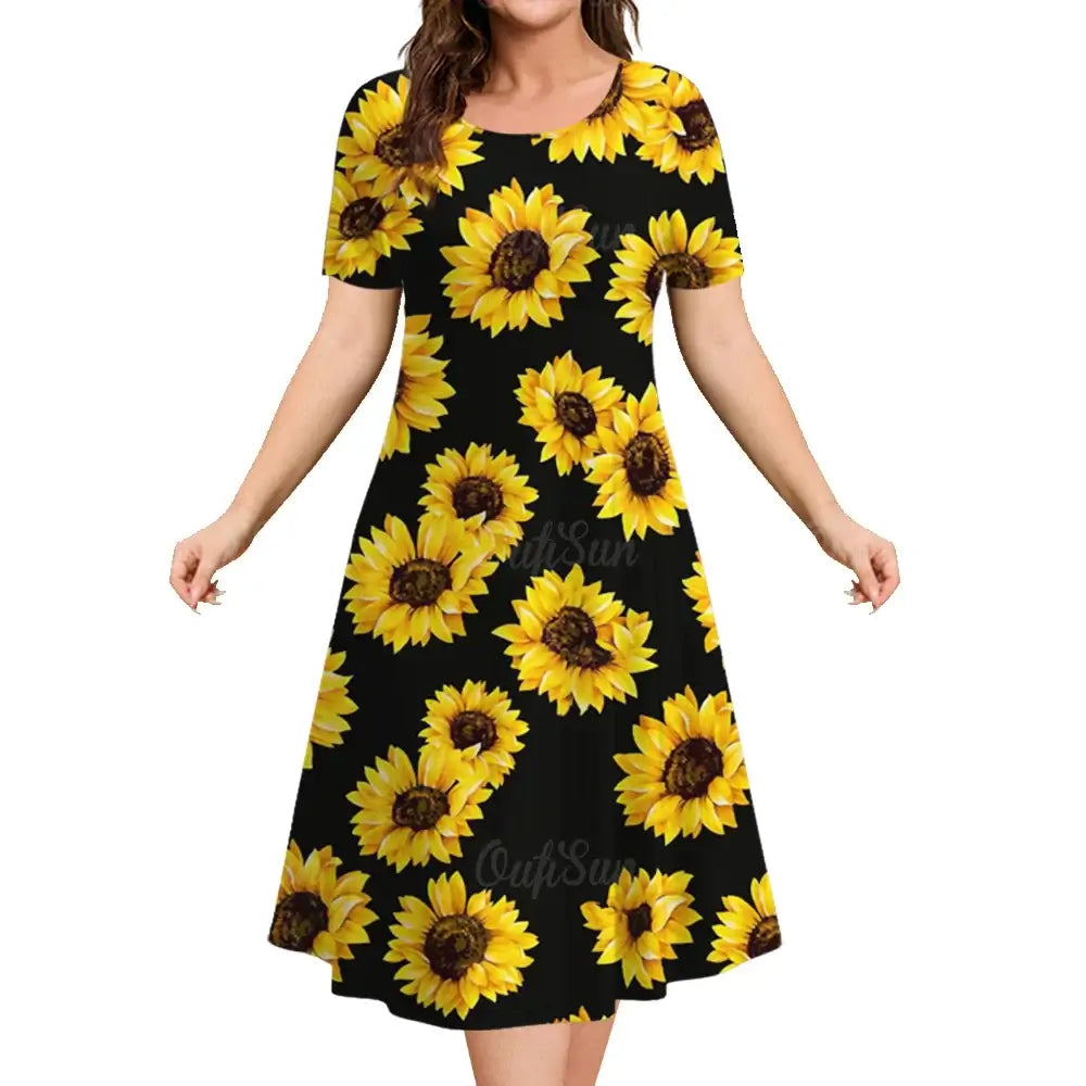 Women's Dresses Flower Elements Travel Party Dresses