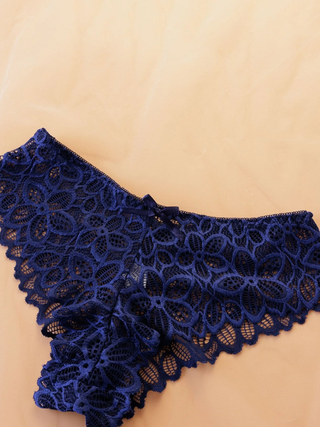 Women Contrast Lace Bra Set