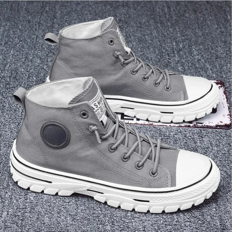Men’s High-Top Skateboarding Canvas Shoes