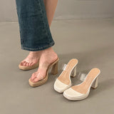 Clear Open Toe Platform Mules – Summer 2025