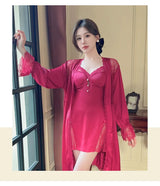 Women Lace Wedding Sleepwear Set