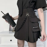 Women Gothic Patchwork Mini Skirt