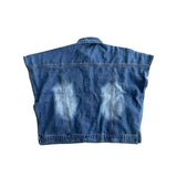 Women’s Sleeveless Vintage Denim Cardigan Coat
