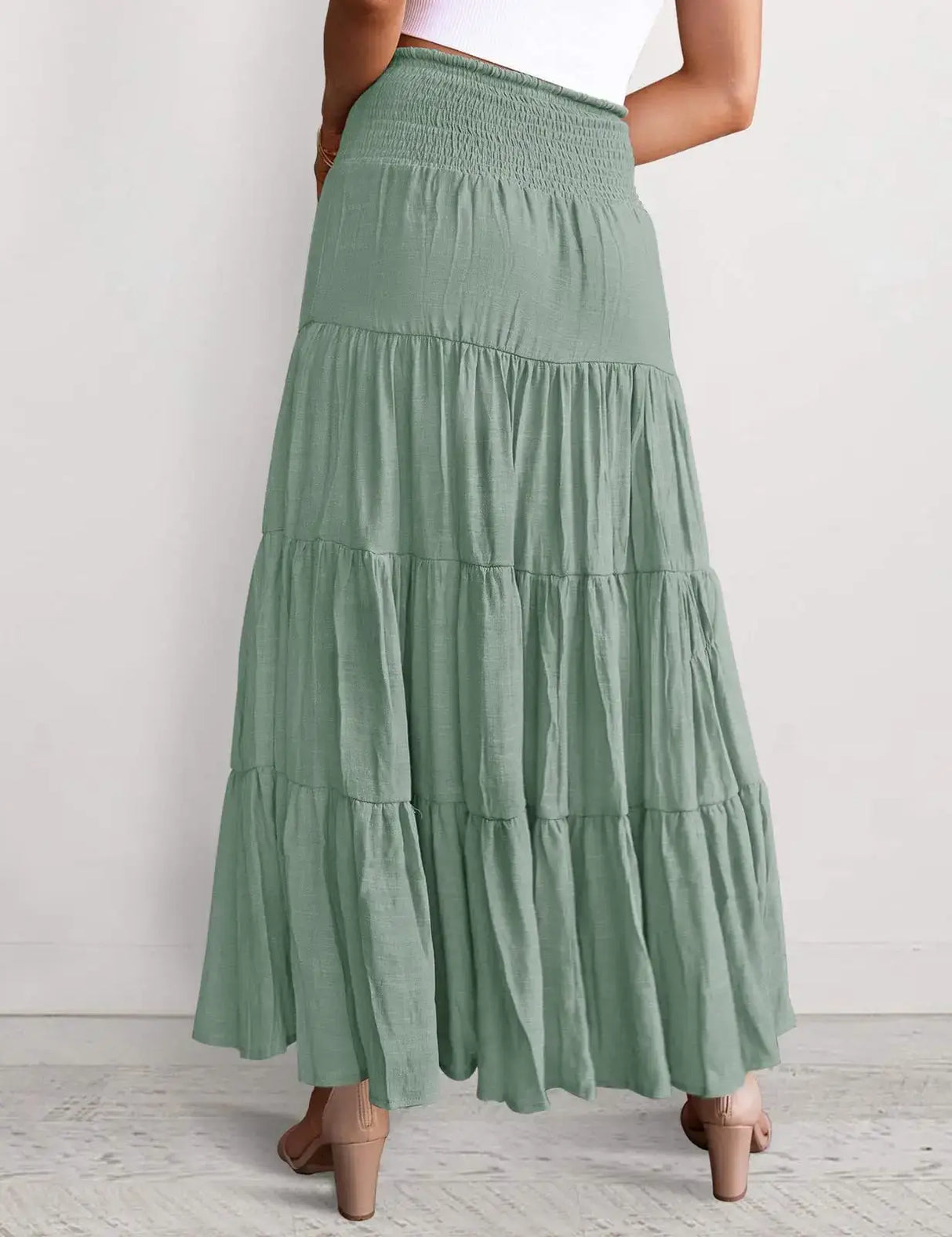 Women High Waist Maxi Boho Skirt