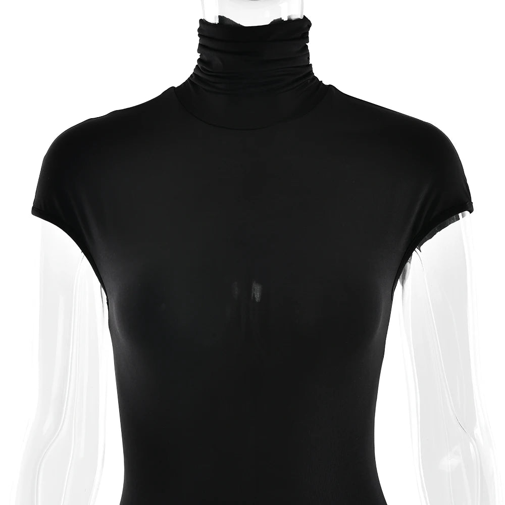 AzureMuse™ – Blue Turtleneck Party Jumpsuit (Classy, Cozy & Sleek)