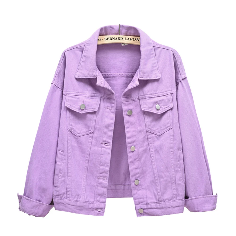 Pure Color Women's Denim Jacket
