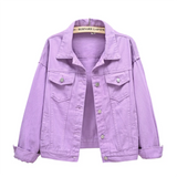 Pure Color Women's Denim Jacket