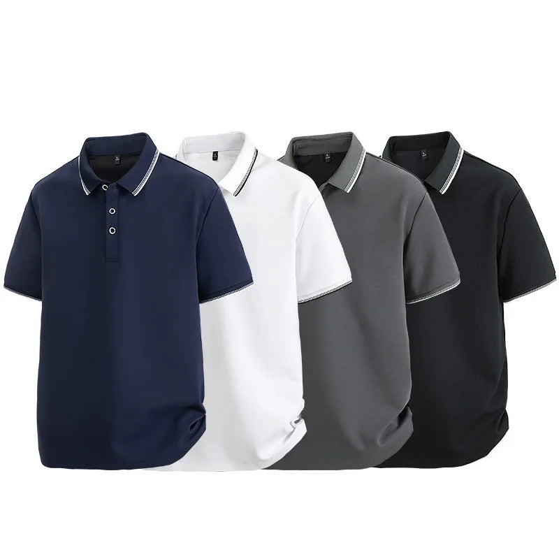 Men Oversize Cotton Golf Polo Shirt