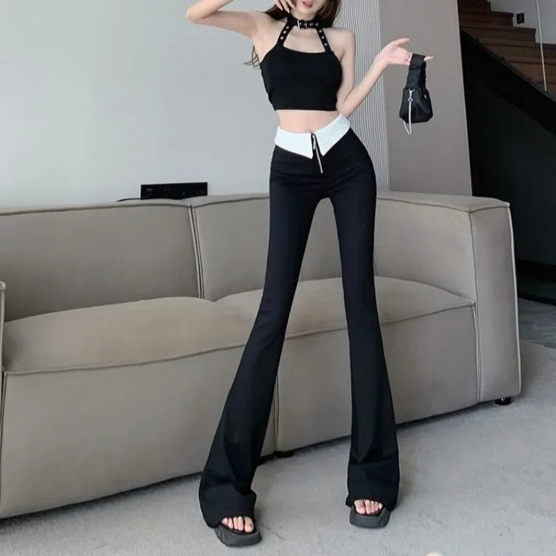 Women Flare Zipper Leggings