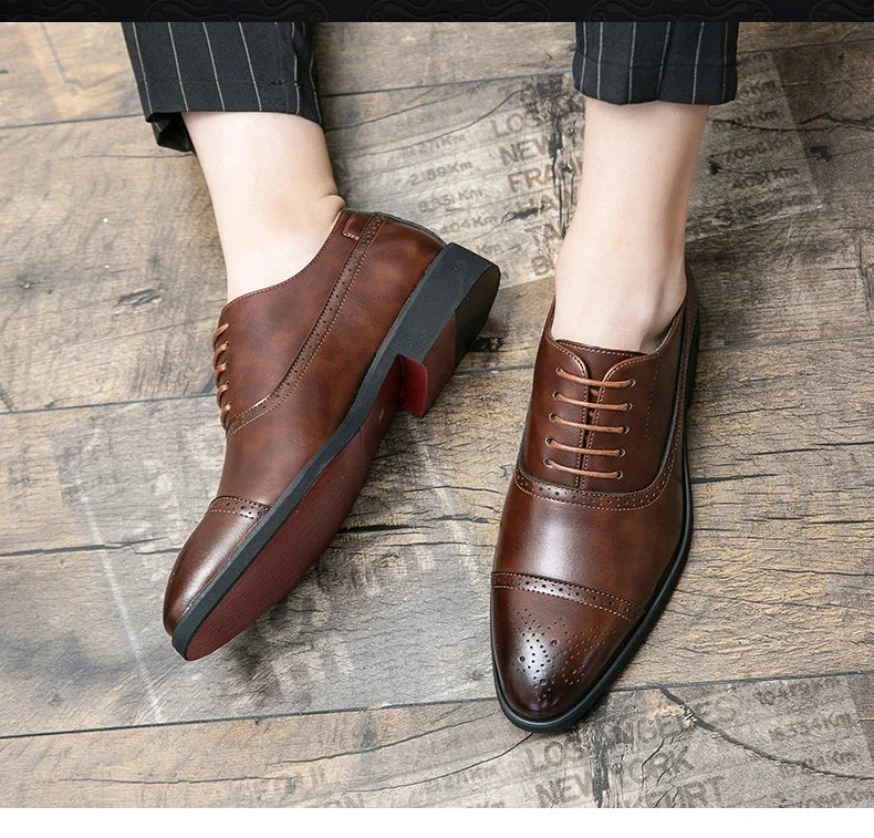 Men’s Red Sole Brogue Dress Shoes