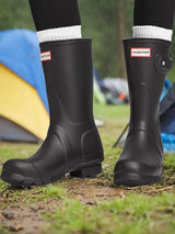 Women Mid Calf Boots Embroidered Leather