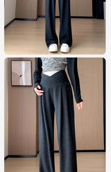 Wide-Leg Low-Waist Maternity Pants
