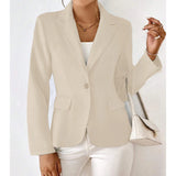 MuseTrim™ – Sleek Business Lapel Blazer (Minimalist Single-Button, Modern Fit)