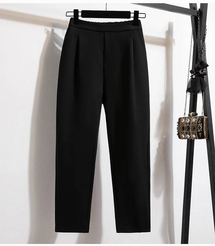 Women's Plus Size High Waist Pants – Autumn Winter