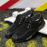 Men’s Breathable Lace-Up Canvas Sneakers