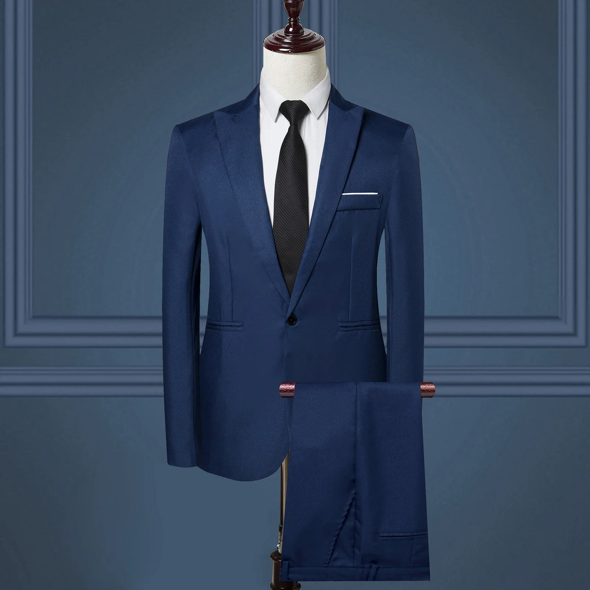 Men Slim Fit Tailored Business Suit