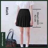 Women Pleated Midi College Skirt