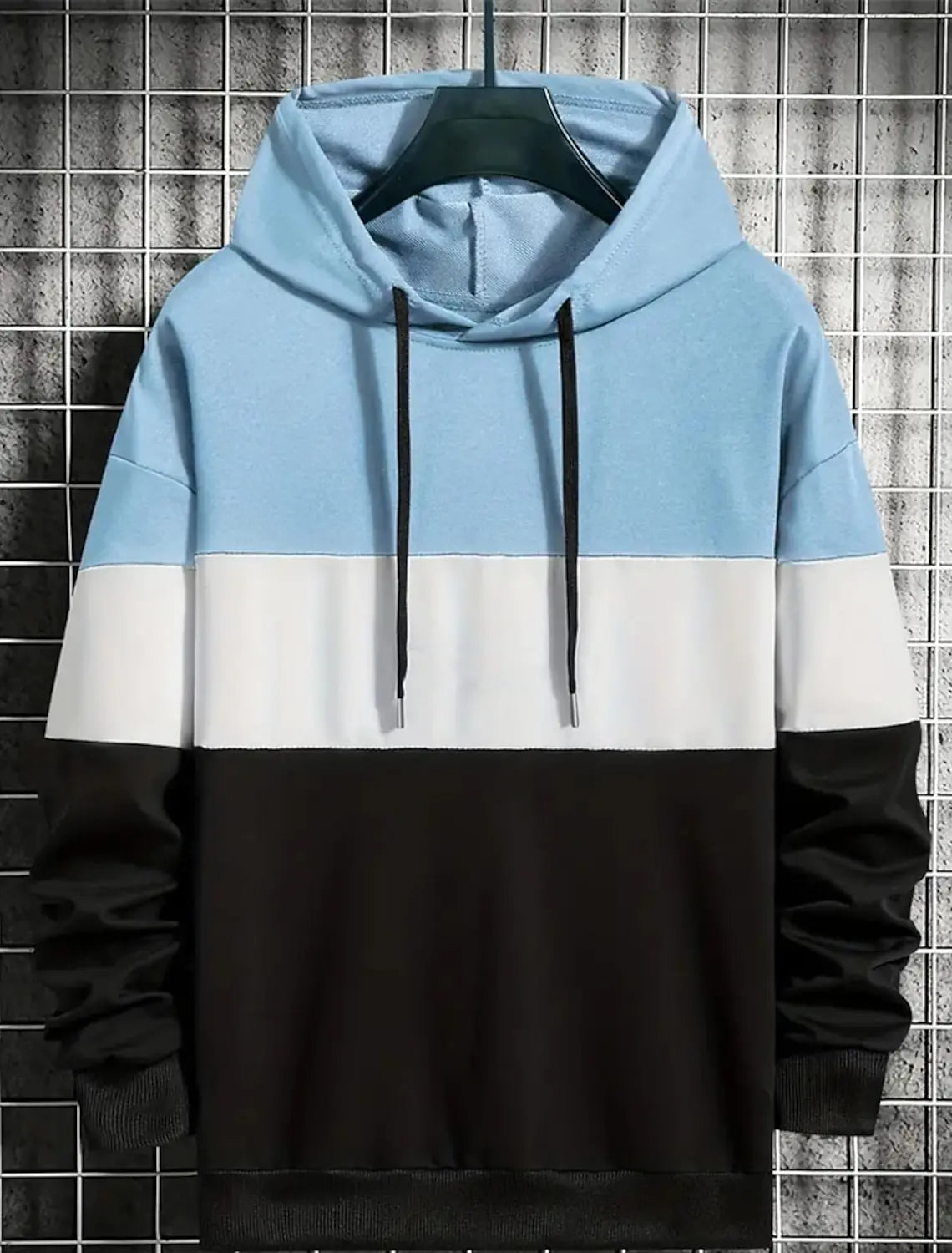 Men Color Block Hoodie Sweatshirt