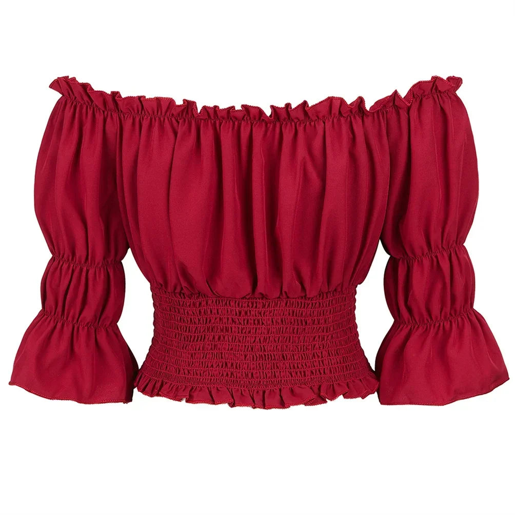 Medieval Pirate Peasant Blouse Costume Top