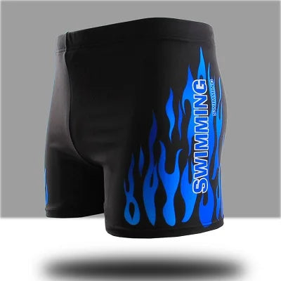 Men Flame Print Swim Briefs