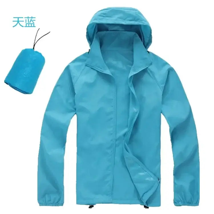 Women Lightweight Waterproof Hooded Windbreaker