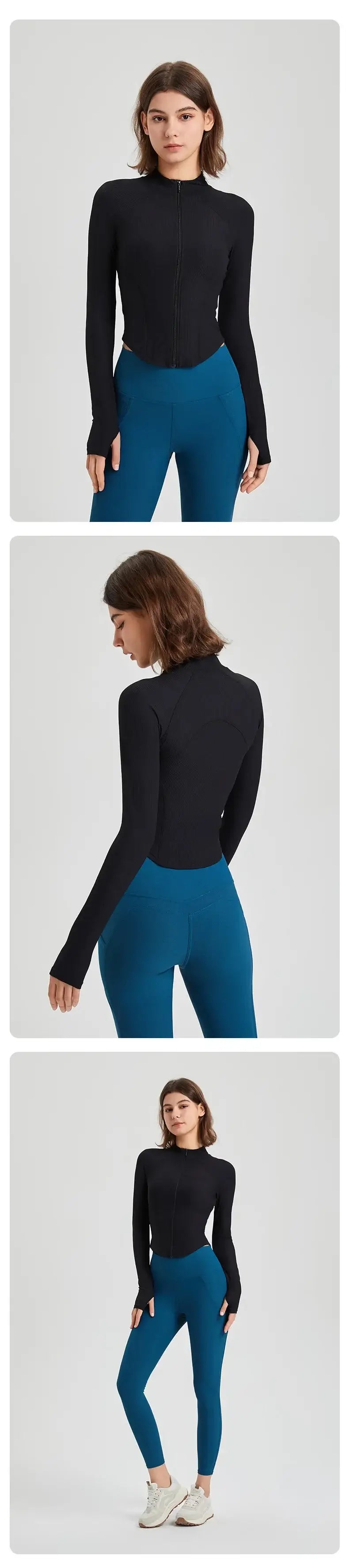 Women Zipper Slim Yoga Sports Jacket